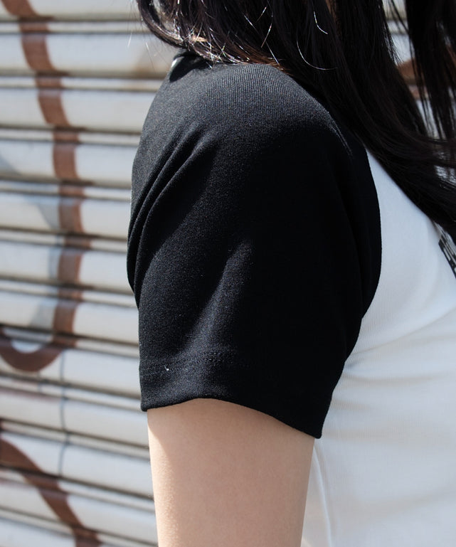 グラフィックラグランヘンリーネックT