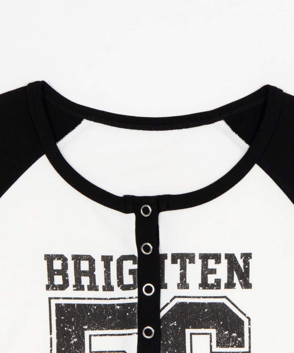 グラフィックラグランヘンリーネックT