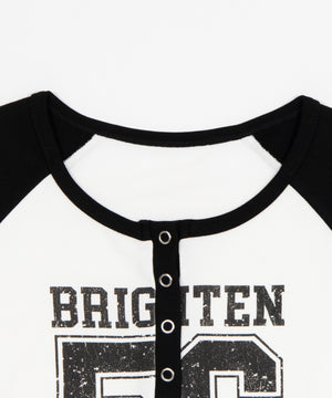 グラフィックラグランヘンリーネックT