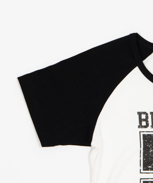 グラフィックラグランヘンリーネックT