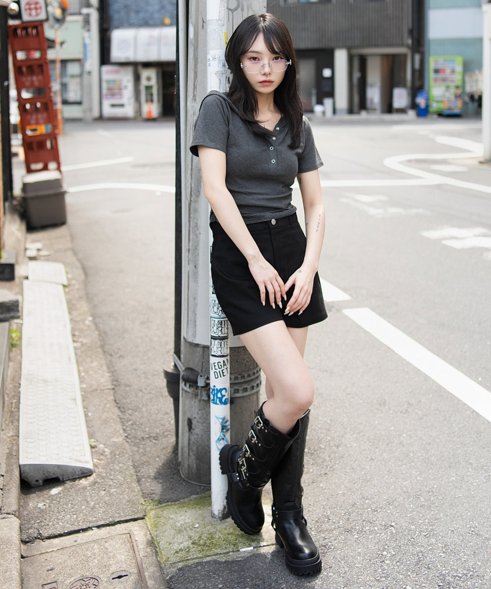 杢グレー モデル：159cm F着用