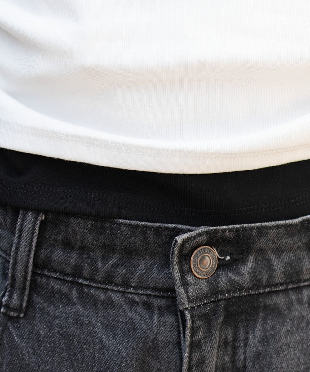 レイヤードドッキングフードT