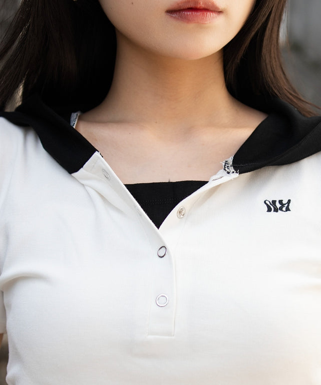 レイヤードドッキングフードT