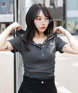 杢グレー モデル：159cm F着用