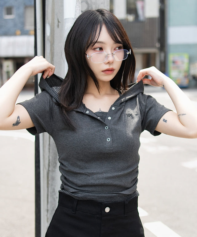 杢グレー モデル：159cm F着用