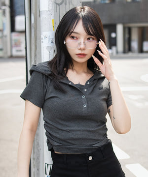 杢グレー モデル：159cm F着用