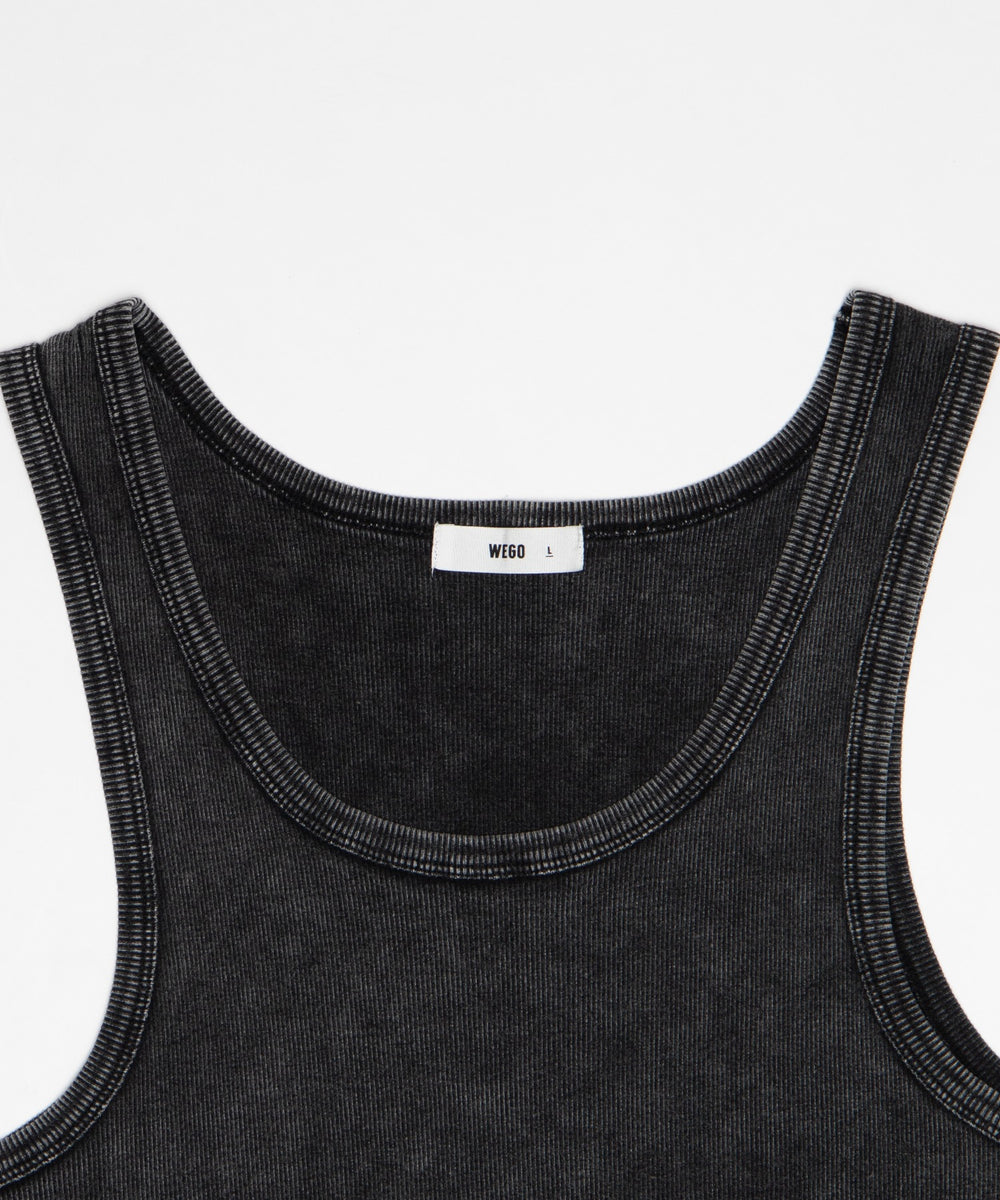 コットンリブタンクトップ