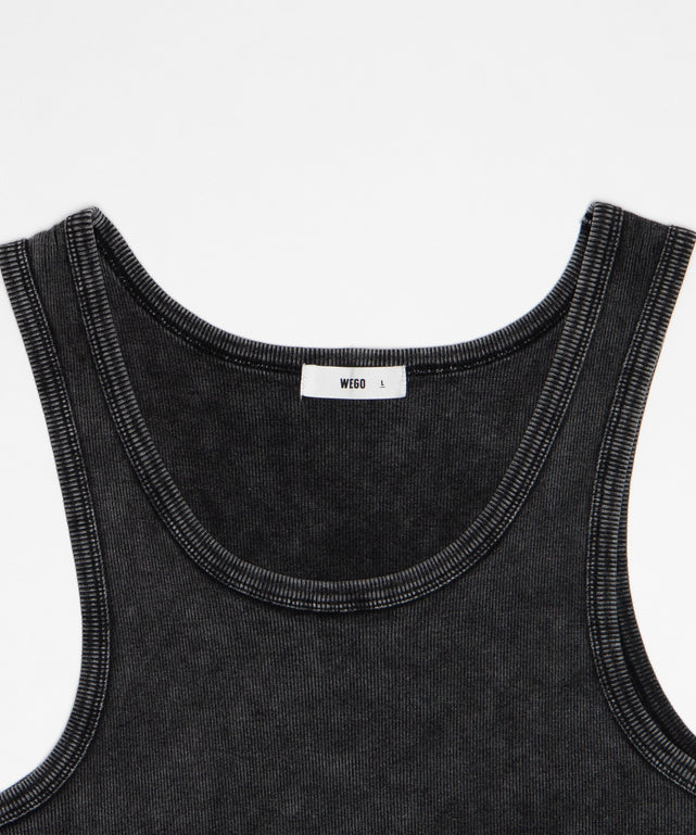 コットンリブタンクトップ