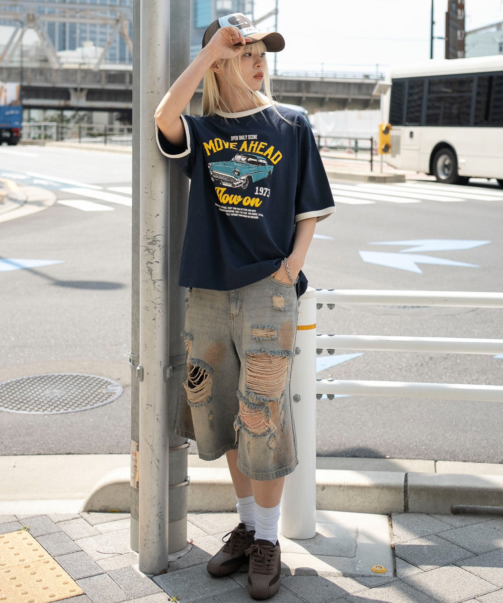 ネイビー　モデル：166cm L着用