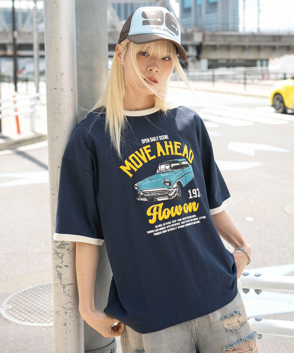 ネイビー　モデル：166cm L着用