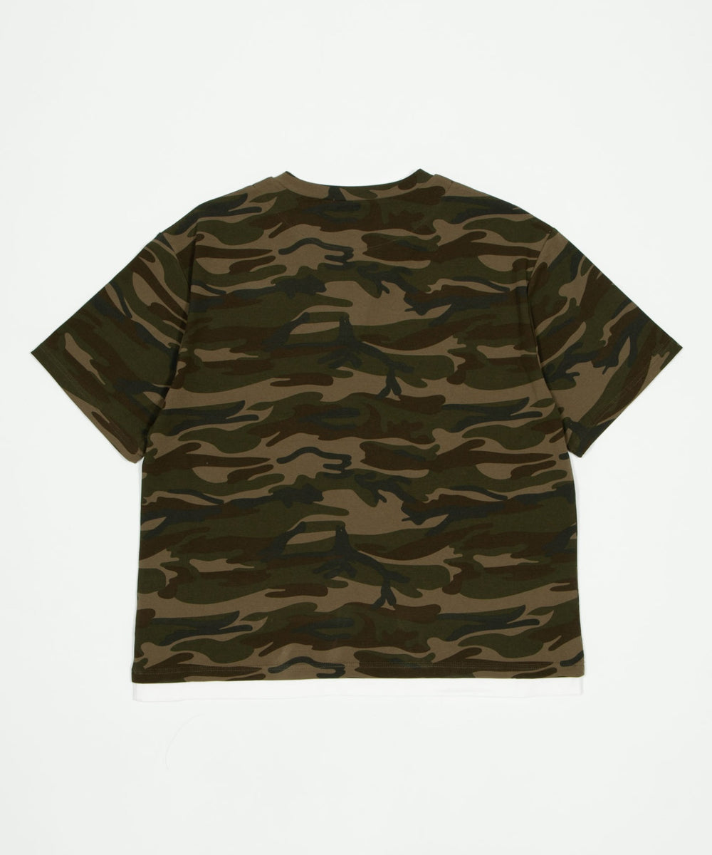 カモフラレイヤードスキッパーT