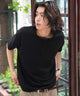 ダブルヘンリーT/ブラック モデル：182cm L着用