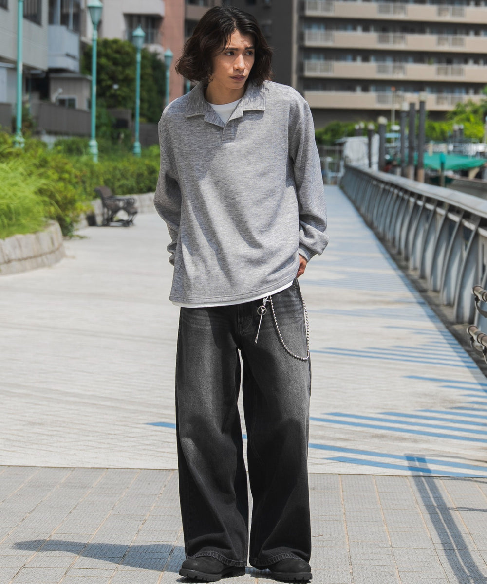 杢グレー モデル：182cm L着用