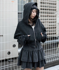ショートZIPパーカー