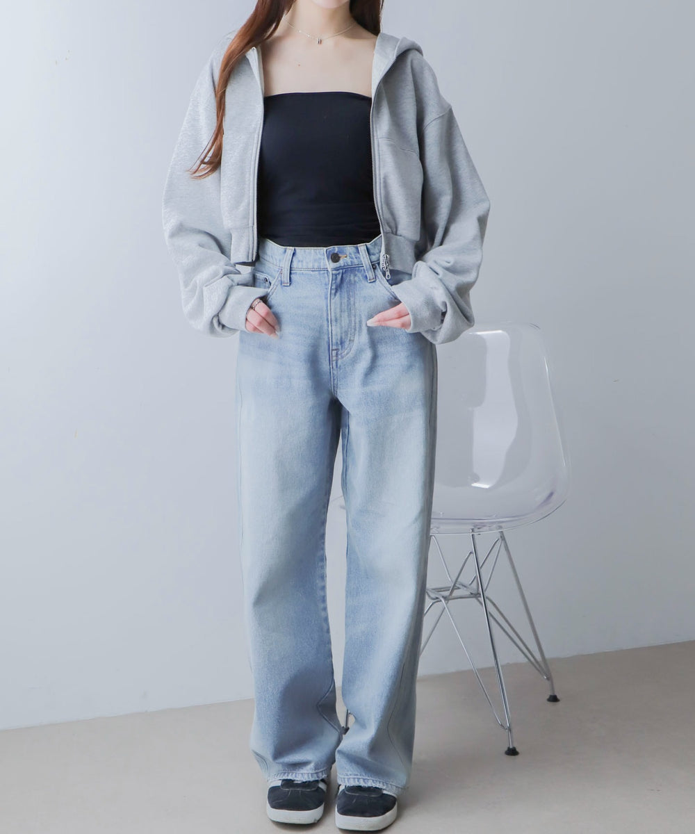 杢グレー モデル：160cm F着用