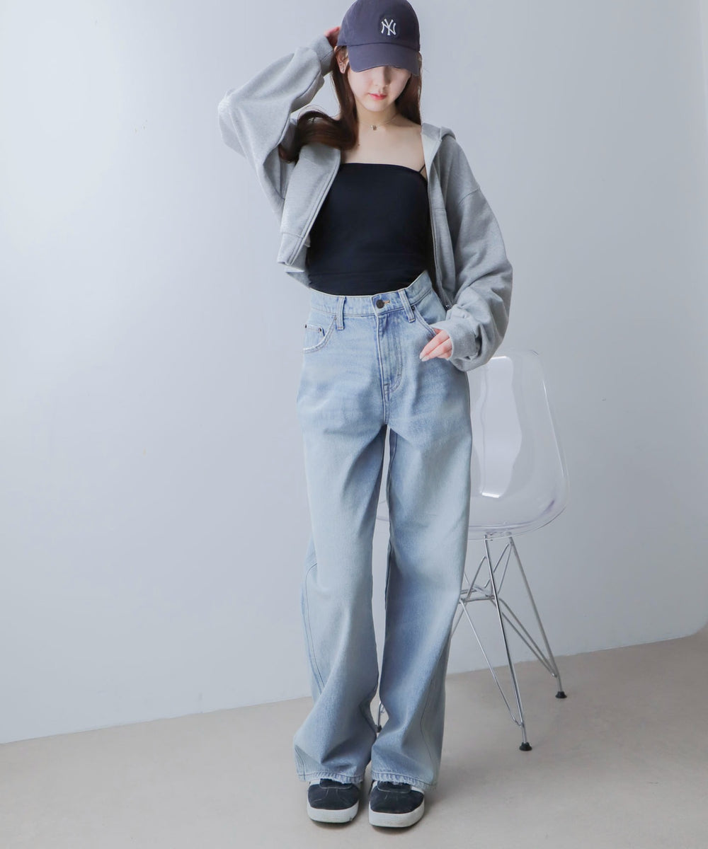 杢グレー モデル：160cm F着用