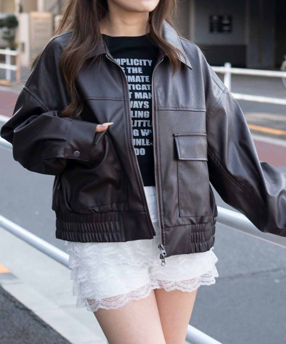 ブラウン　モデル：155cm F着用