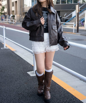 ブラウン　モデル：155cm F着用