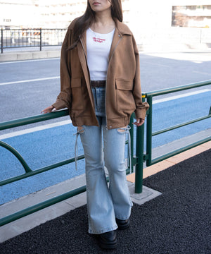 ベージュ　モデル：155cm F着用