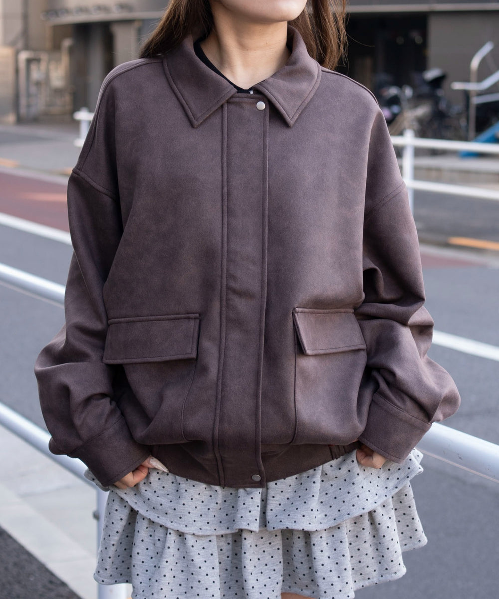 ブラウン　モデル：155cm F着用