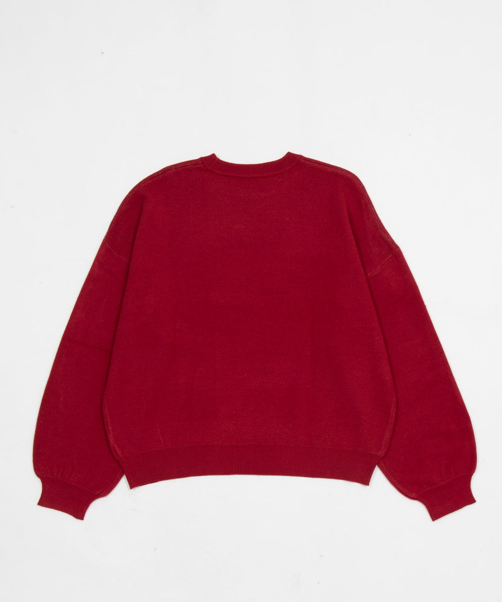 グラフィックニットプルオーバー