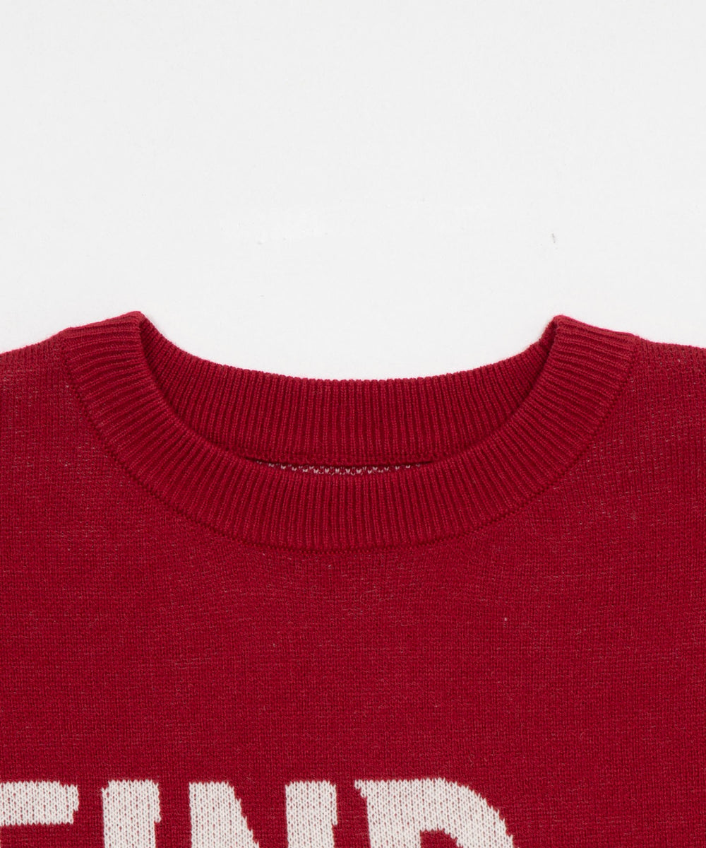 グラフィックニットプルオーバー