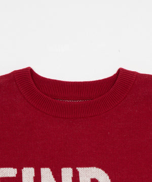 グラフィックニットプルオーバー