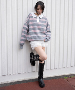 グレーボーダー モデル：159cm F着用