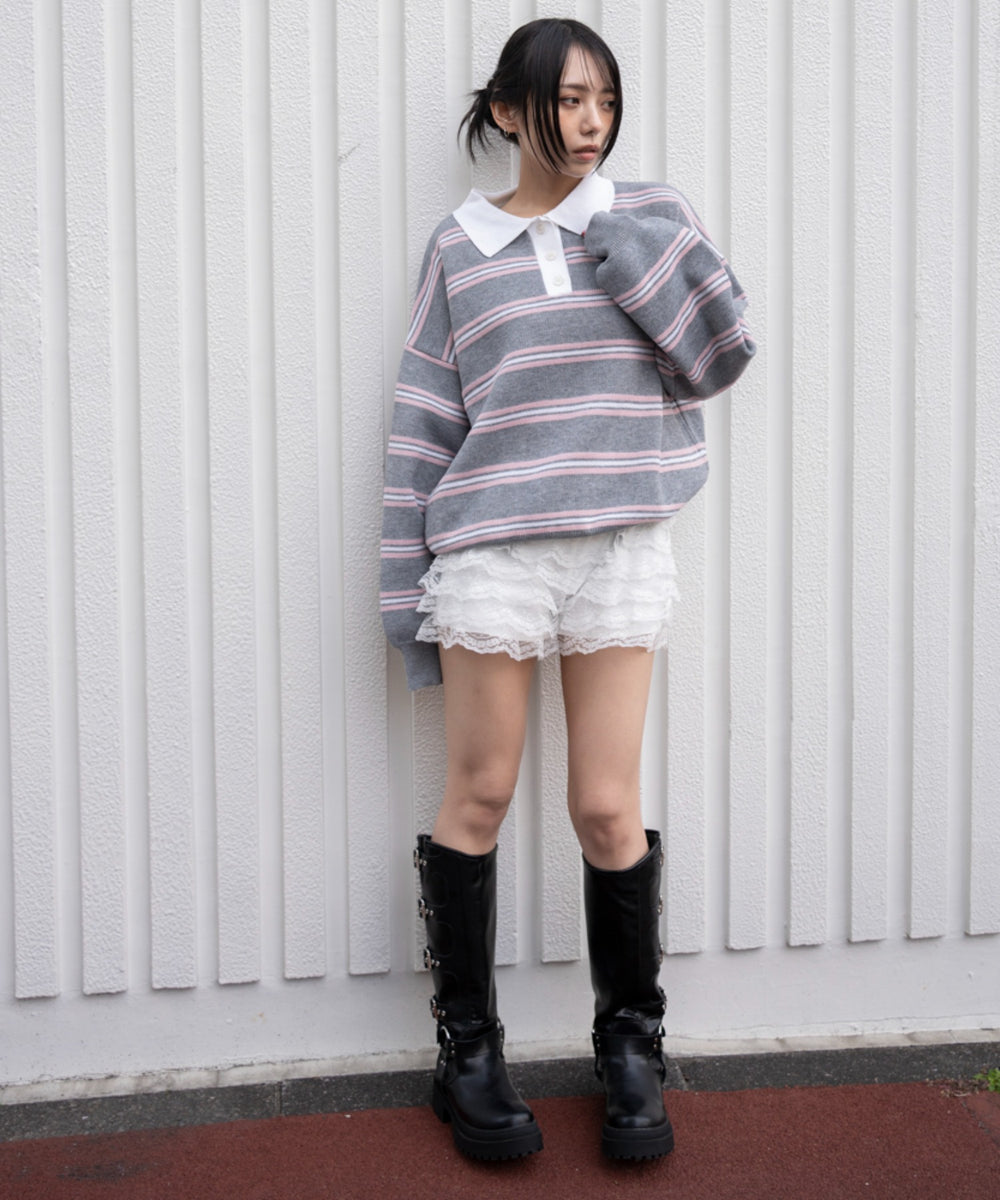 グレーボーダー モデル：159cm F着用