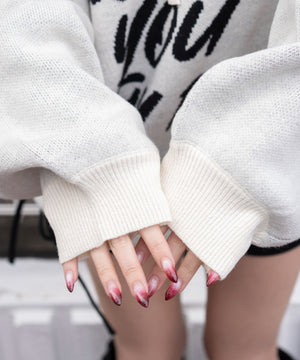 2WAYショルダーリボンニット