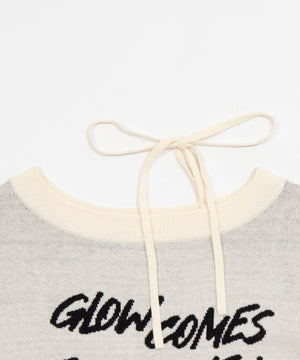 2WAYショルダーリボンニット