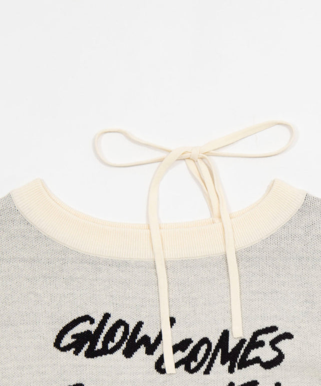 2WAYショルダーリボンニット