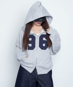 杢グレー　モデル：155cm F着用