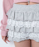 スウェットレースフリルマイクロショートパンツ
