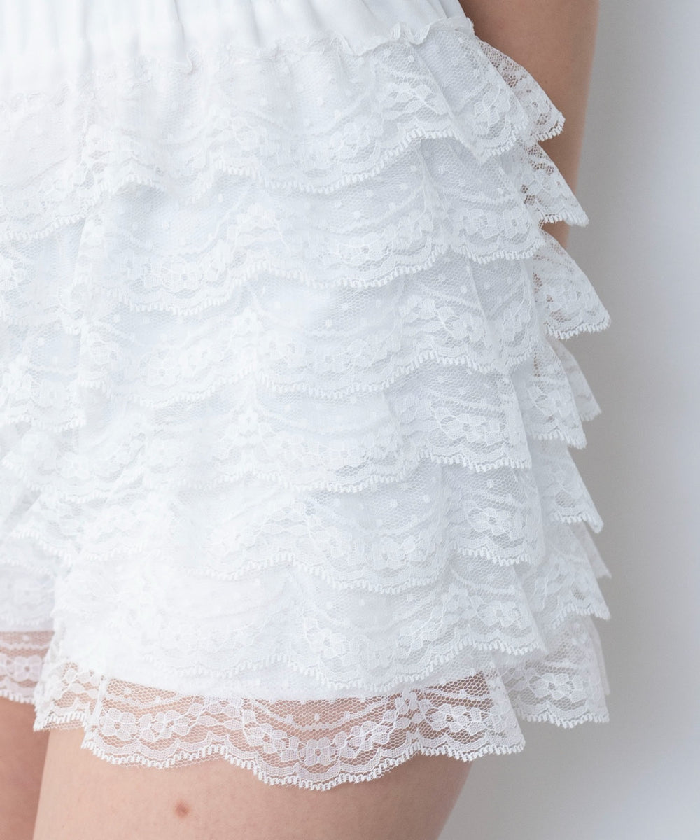 レースフリルマイクロショートパンツ