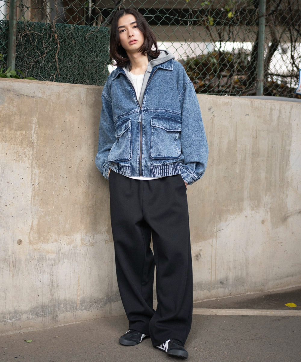 デニム中濃加工 モデル：175cm L着用