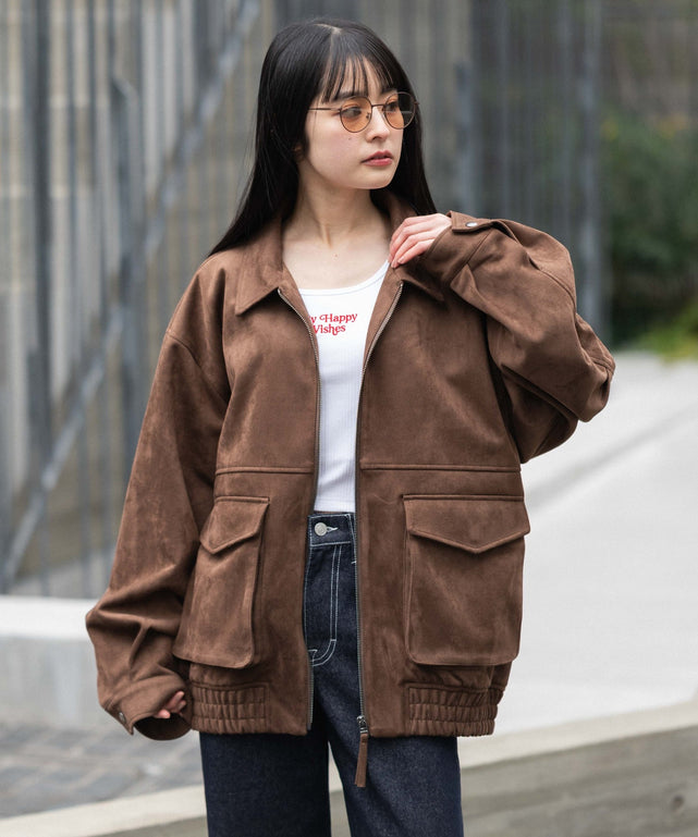 ブラウン　モデル：161cm F着用