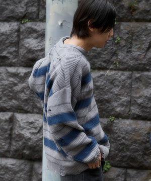 グレーボーダー　モデル：175cm L着用