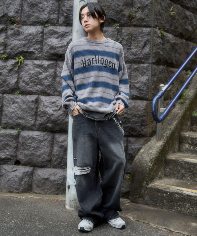 グレーボーダー　モデル：175cm L着用