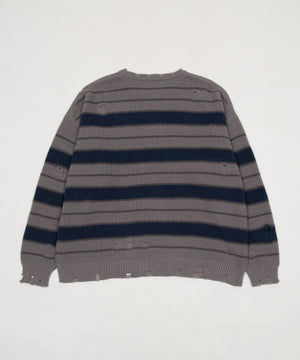 アゼアミボーダーニットプルオーバー