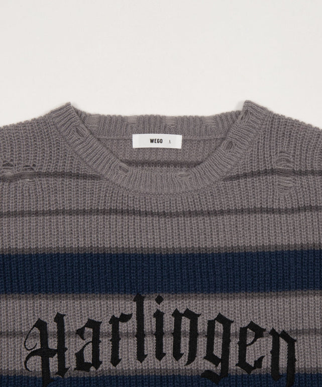 アゼアミボーダーニットプルオーバー