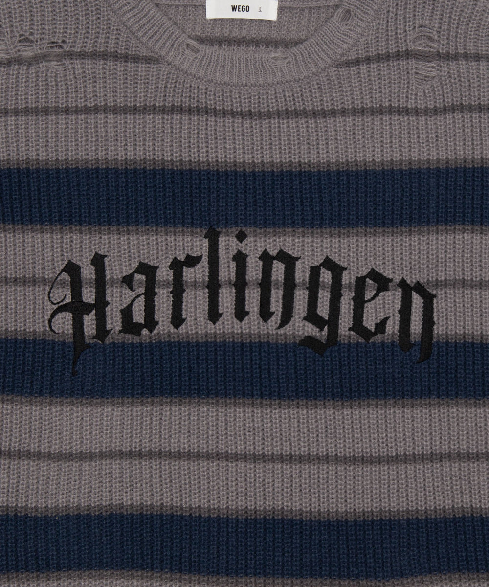 アゼアミボーダーニットプルオーバー