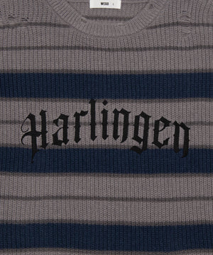 アゼアミボーダーニットプルオーバー