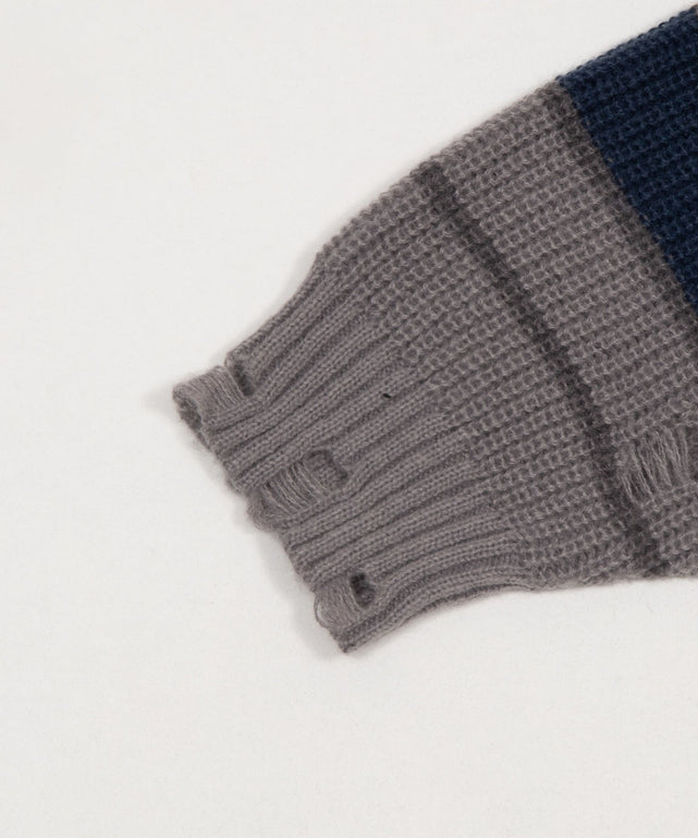 アゼアミボーダーニットプルオーバー