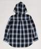 フードチェックシャツ
