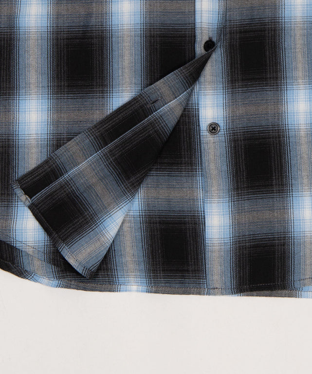 フードチェックシャツ