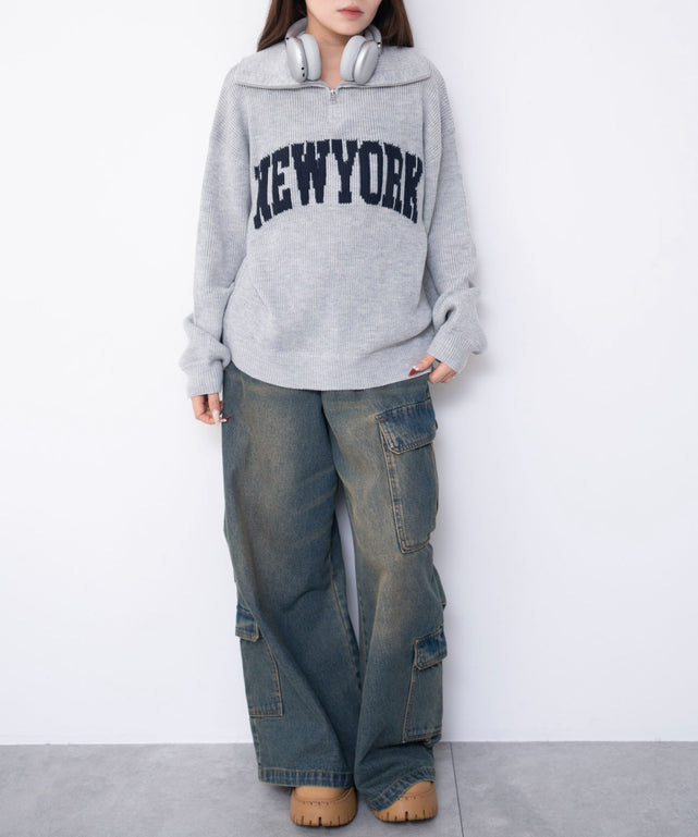 杢グレー　モデル：155cm F着用