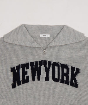 NEWYORKハーフジップニット