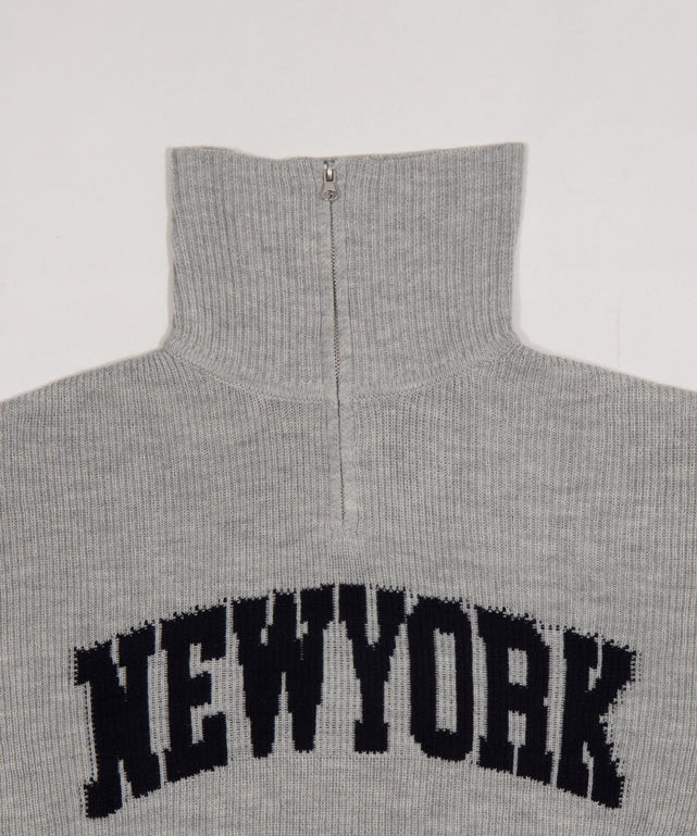 NEWYORKハーフジップニット