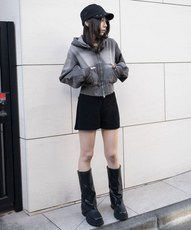 デニム中濃加工　モデル：159cm F着用